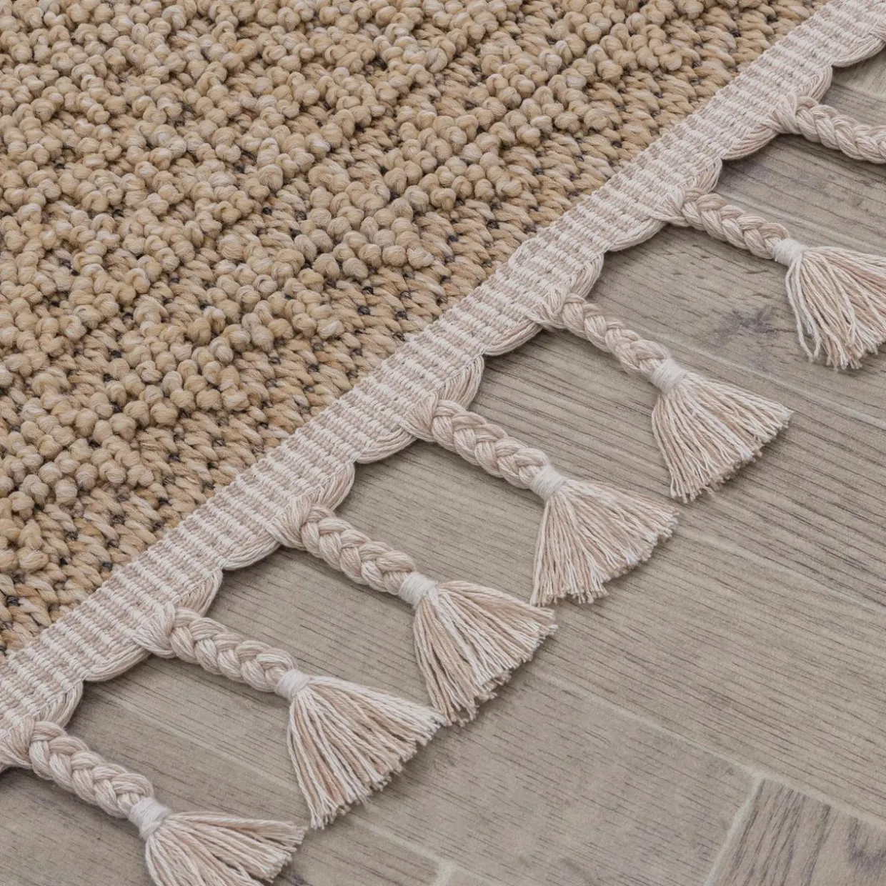Dywan boho zewnętrzny beż BOUCLE 80x150 cm