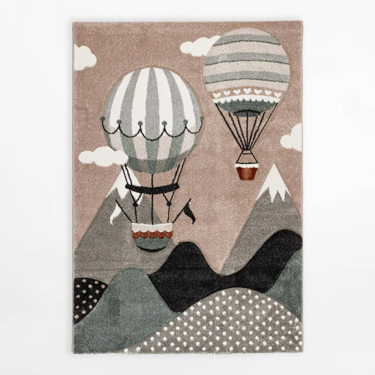 Dywan BOND KIDS, balony, beżowo-zielony, 120x170 cm