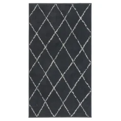Dywan do przedpokoju antracytowy GEOMETRY 80x150 cm