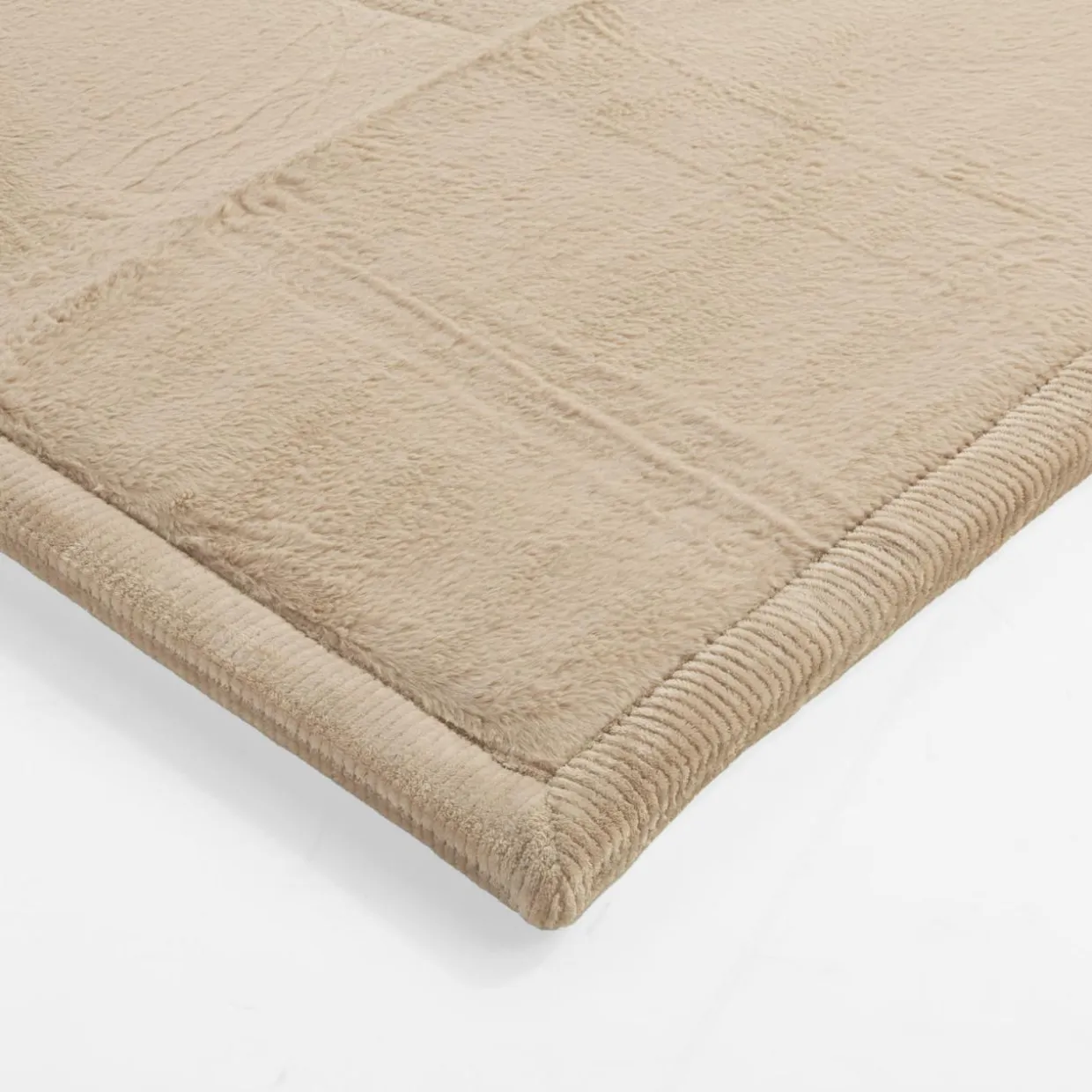 Dywan do przedpokoju beżowy PUFFY SOFT 80x150 cm