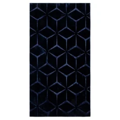 Dywan do przedpokoju geometryczny granatowy TULSA 80x150 cm