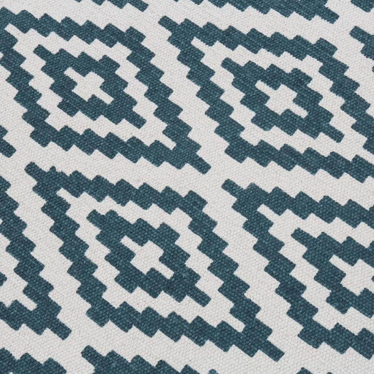 Dywan do przedpokoju w romby niebiesko-biały SCANDI 80x150 cm