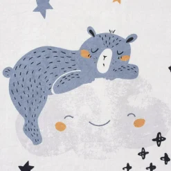 Dywan drukowany biały BEAR PETRA 80x140 cm