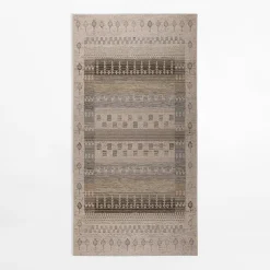 Dywan etniczny KEMET, szaro-beżowy, 80x150 cm
