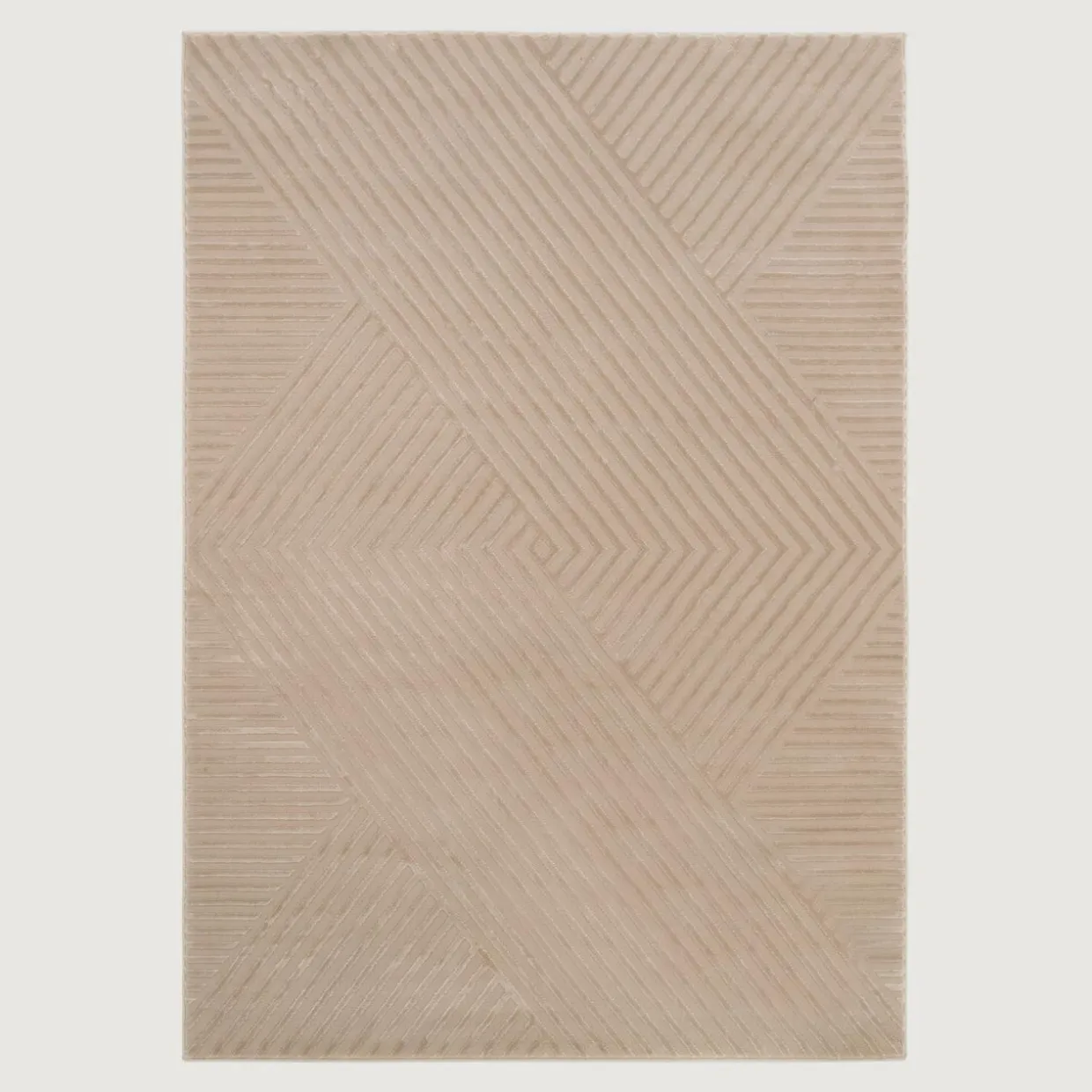 Dywan geometryczny beżowy WAVES 120x170 cm