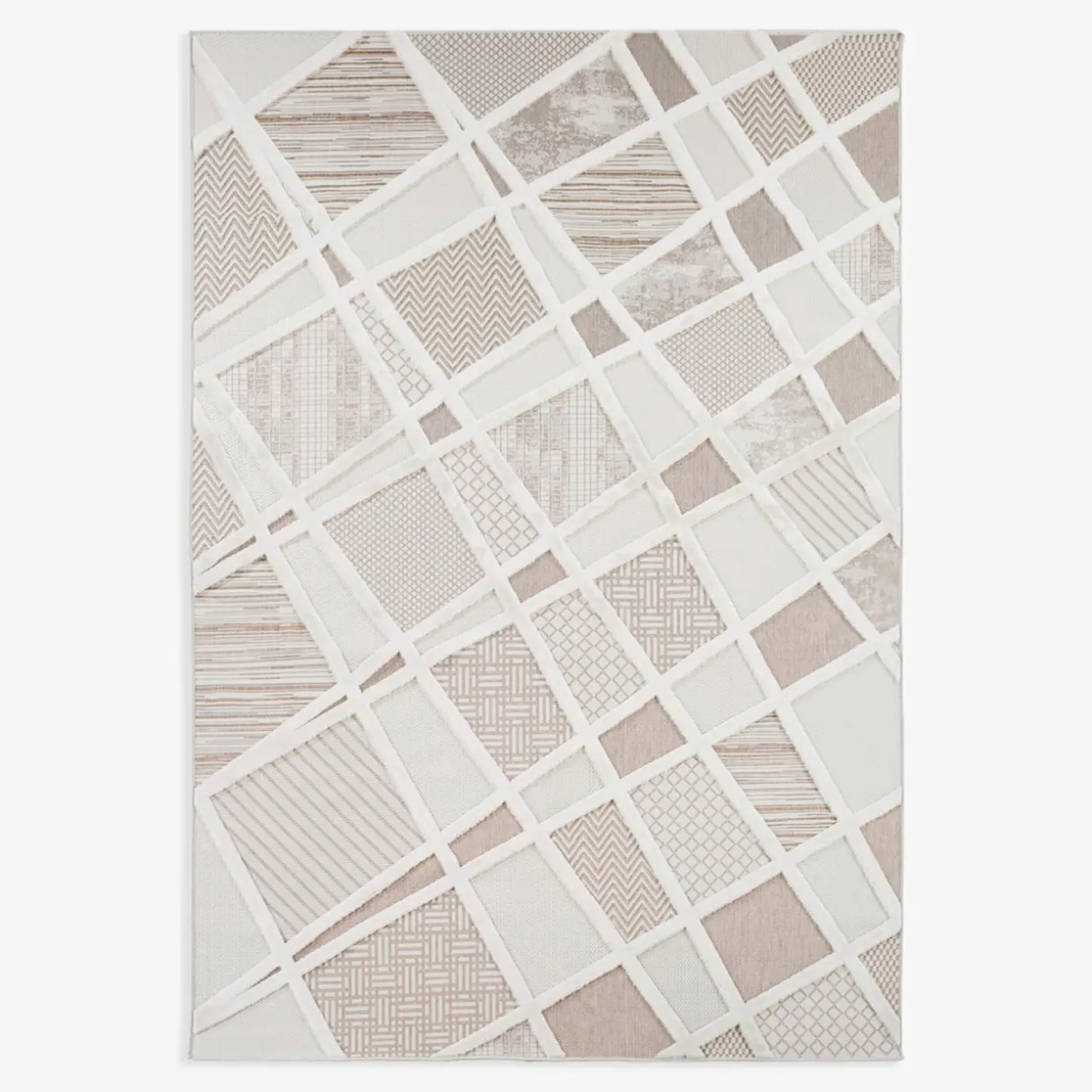 Dywan geometryczny beżowy MADERA 120x170 cm