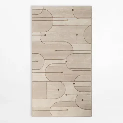 Dywan geometryczny, beżowy MIGUEL 80x150 cm