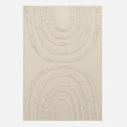 Dywan geometryczny beżowy FARO 160x230 cm