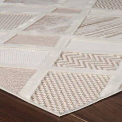 Dywan geometryczny beżowy MADERA 80x150 cm