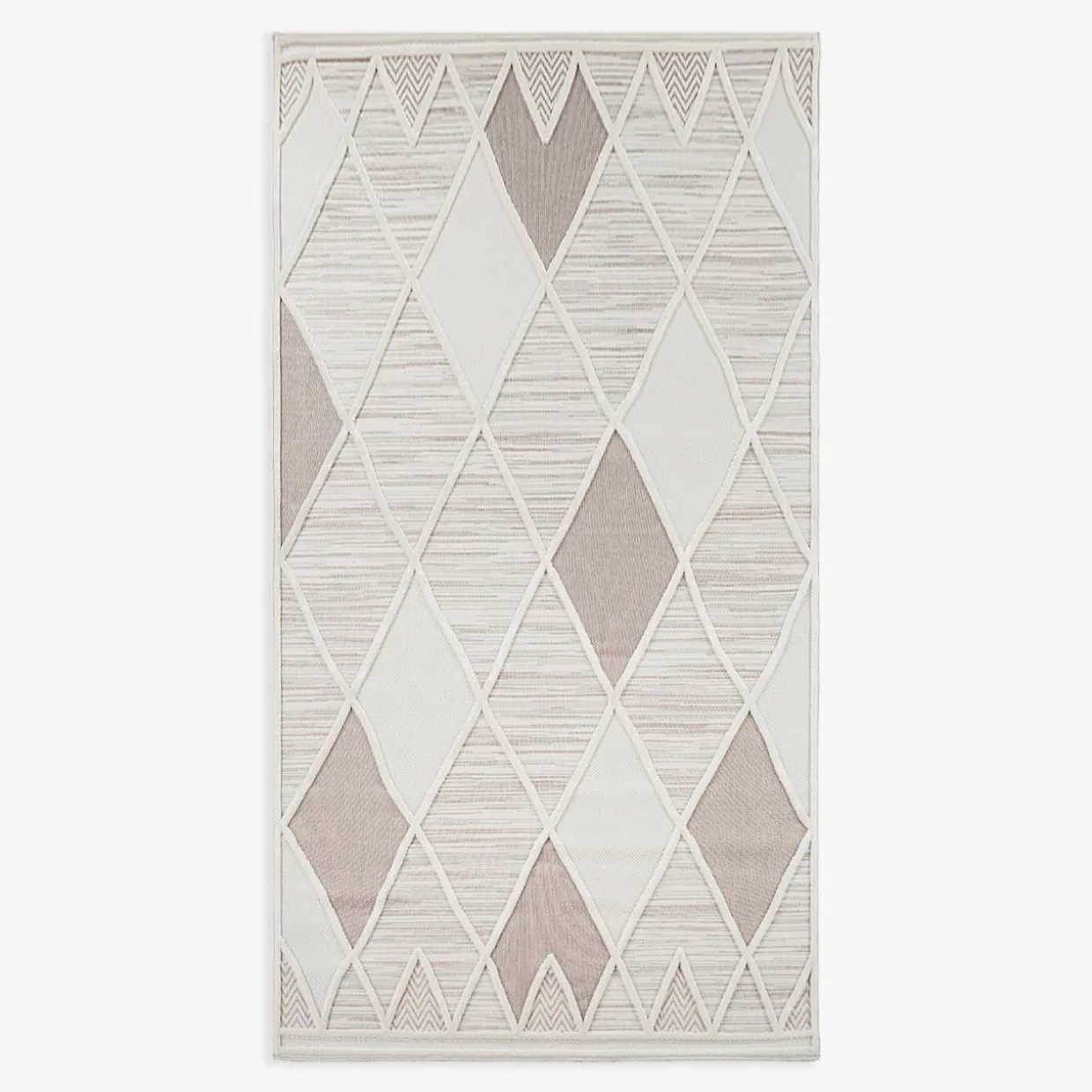 Dywan geometryczny beżowy MADERA 80x150 cm