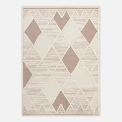 Dywan geometryczny beżowy MADERA 120x170 cm