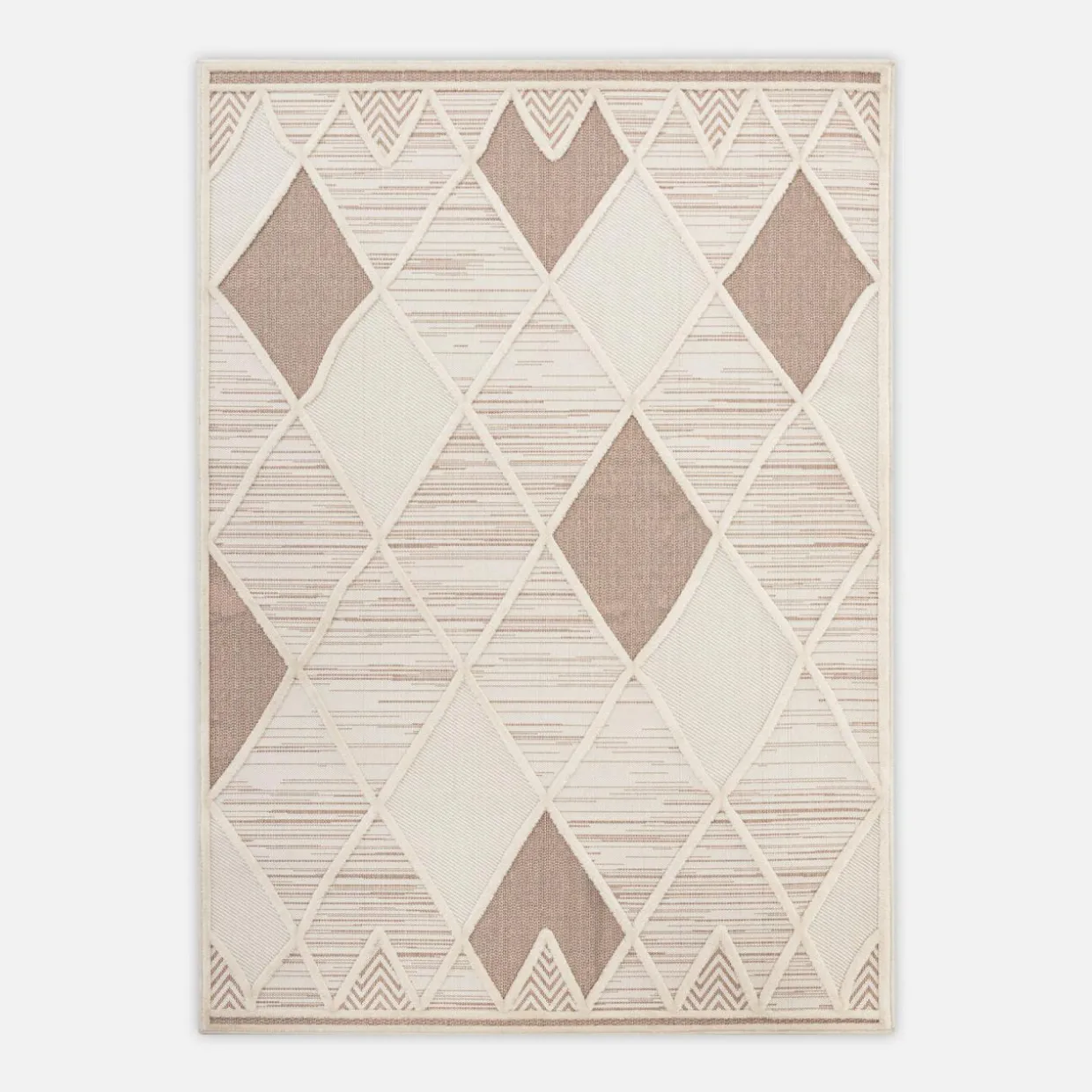 Dywan geometryczny beżowy MADERA 120x170 cm