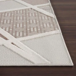 Dywan geometryczny beżowy MADERA 160x230 cm