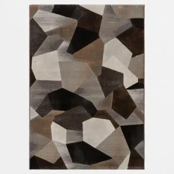 Dywan geometryczny brązowy SORRENTO 160x230 cm