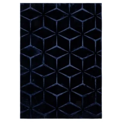 Dywan geometryczny granatowy TULSA 120x170 cm