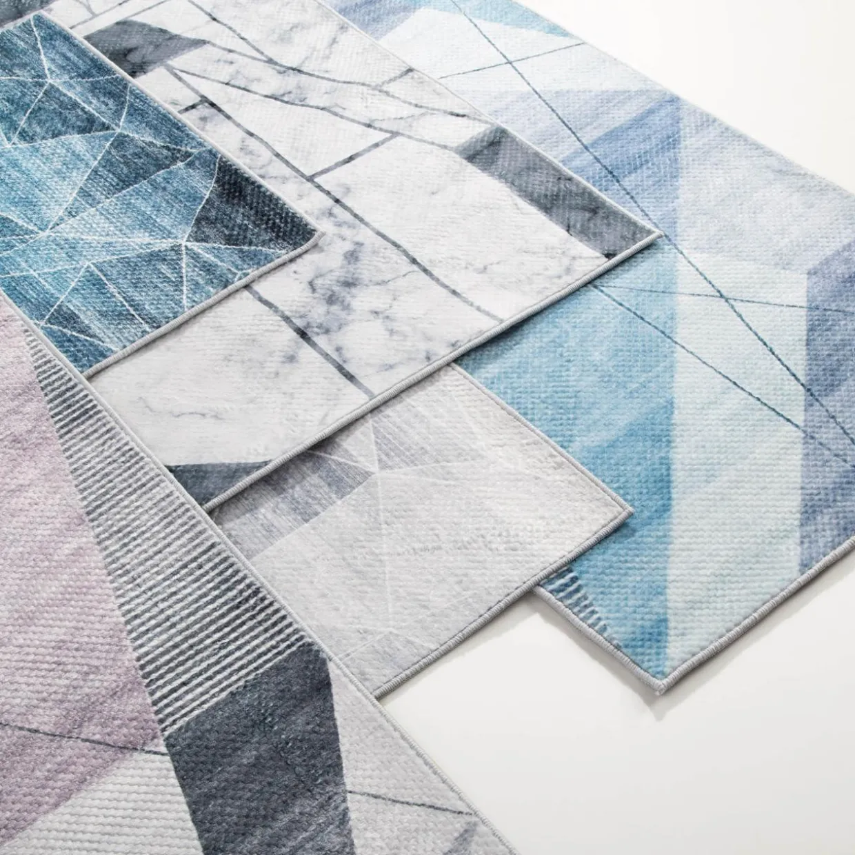 Dywan geometryczny jasnoszary PUERTO 80x150 cm