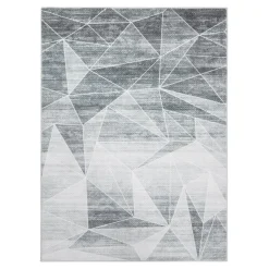 Dywan geometryczny jasnoszary PUERTO 120x160 cm