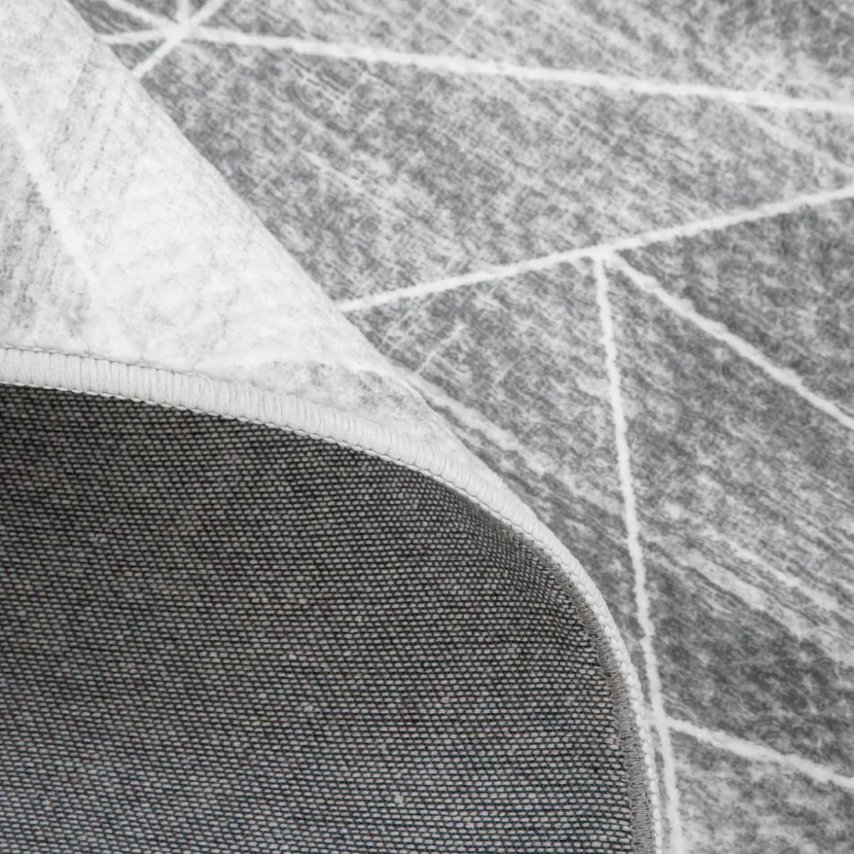 Dywan geometryczny jasnoszary PUERTO 120x160 cm