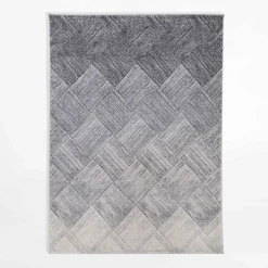Dywan geometryczny KERY, szaro-kremowy, 200x290 cm