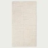 Dywan geometryczny kremowy 80x150 cm