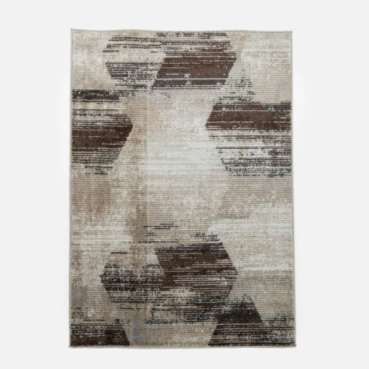 Dywan geometryczny kremowo-brązowy HARMONY 160x230 cm