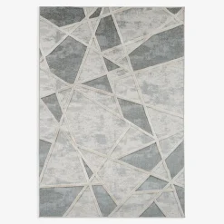Dywan geometryczny kremowo-szary MADERA 120x170 cm