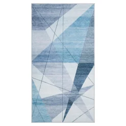 Dywan geometryczny niebieski PUERTO 80x150 cm
