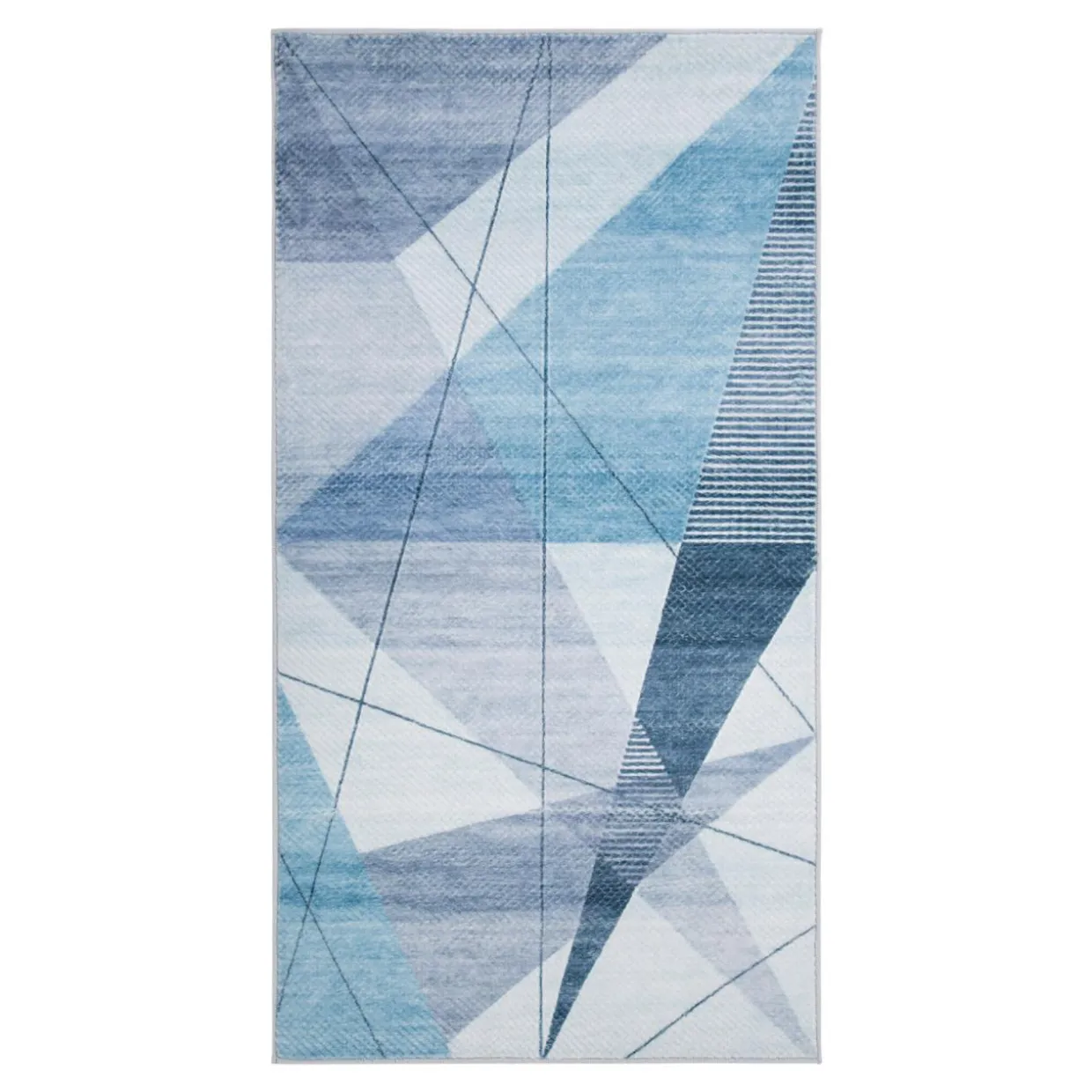 Dywan geometryczny niebieski PUERTO 80x150 cm