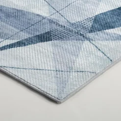 Dywan geometryczny niebieski PUERTO 80x150 cm