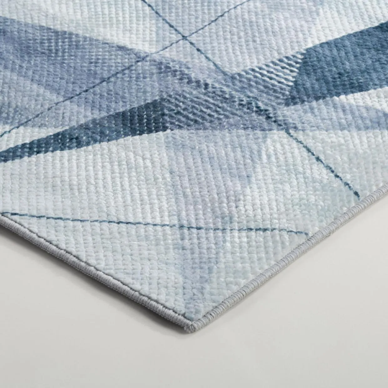 Dywan geometryczny niebieski PUERTO 80x150 cm