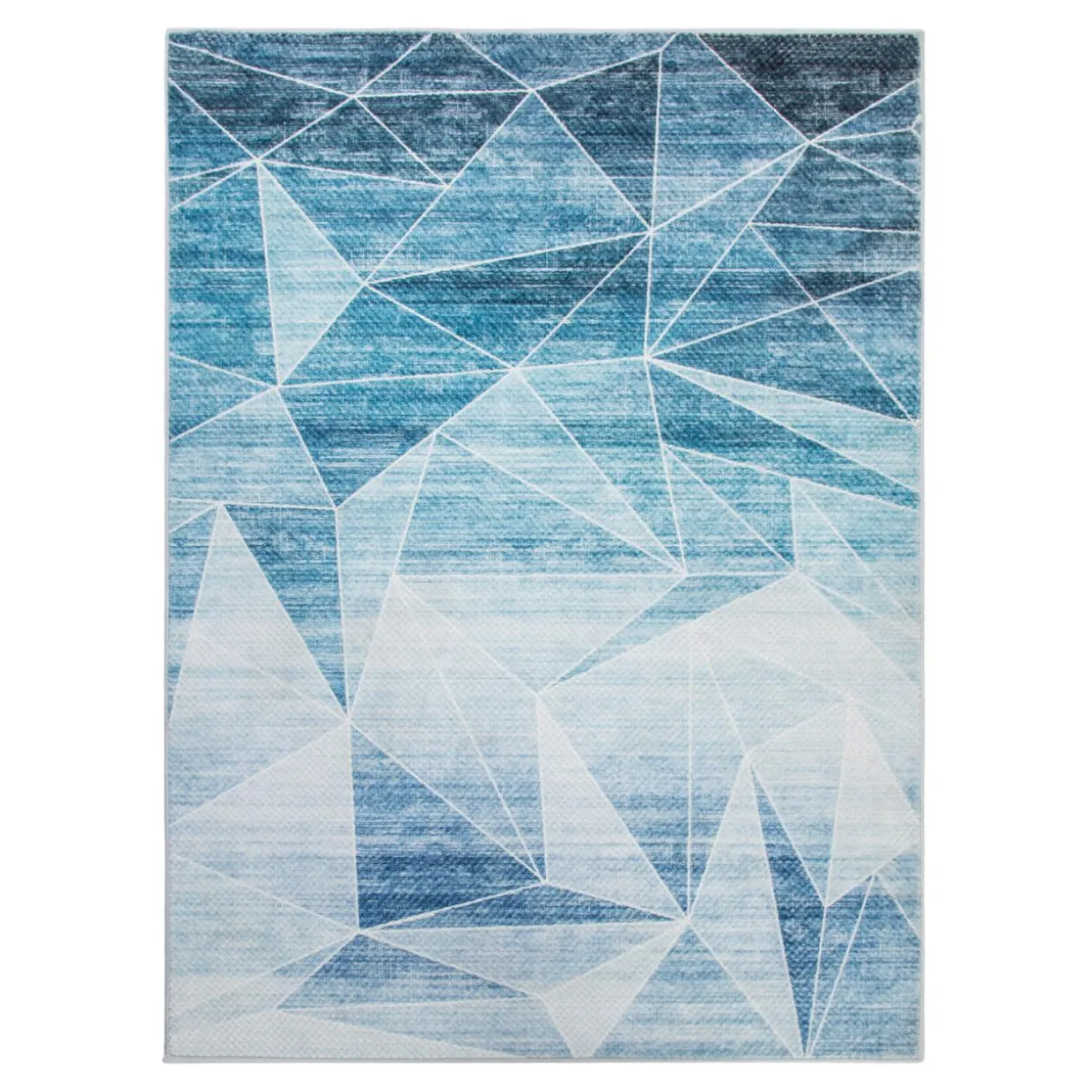 Dywan geometryczny niebieskie trójkąty PUERTO 120x160 cm