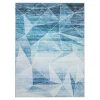 Dywan geometryczny niebieskie trójkąty PUERTO 160x230 cm