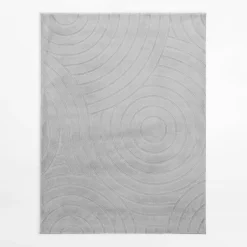 Dywan geometryczny PORTO, srebrny, 120x160 cm