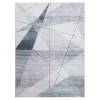 Dywan geometryczny szaroróżowy PUERTO 120x160 cm