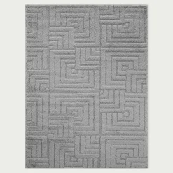 Dywan geometryczny szary LA CASA 3D 200x290 cm