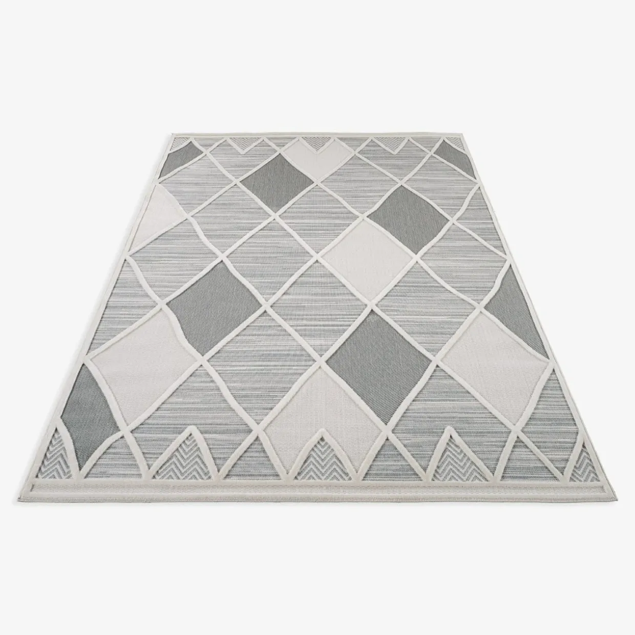 Dywan geometryczny szary MADERA 160x230 cm