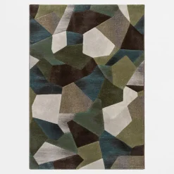 Dywan geometryczny zielony SORRENTO 120x170 cm