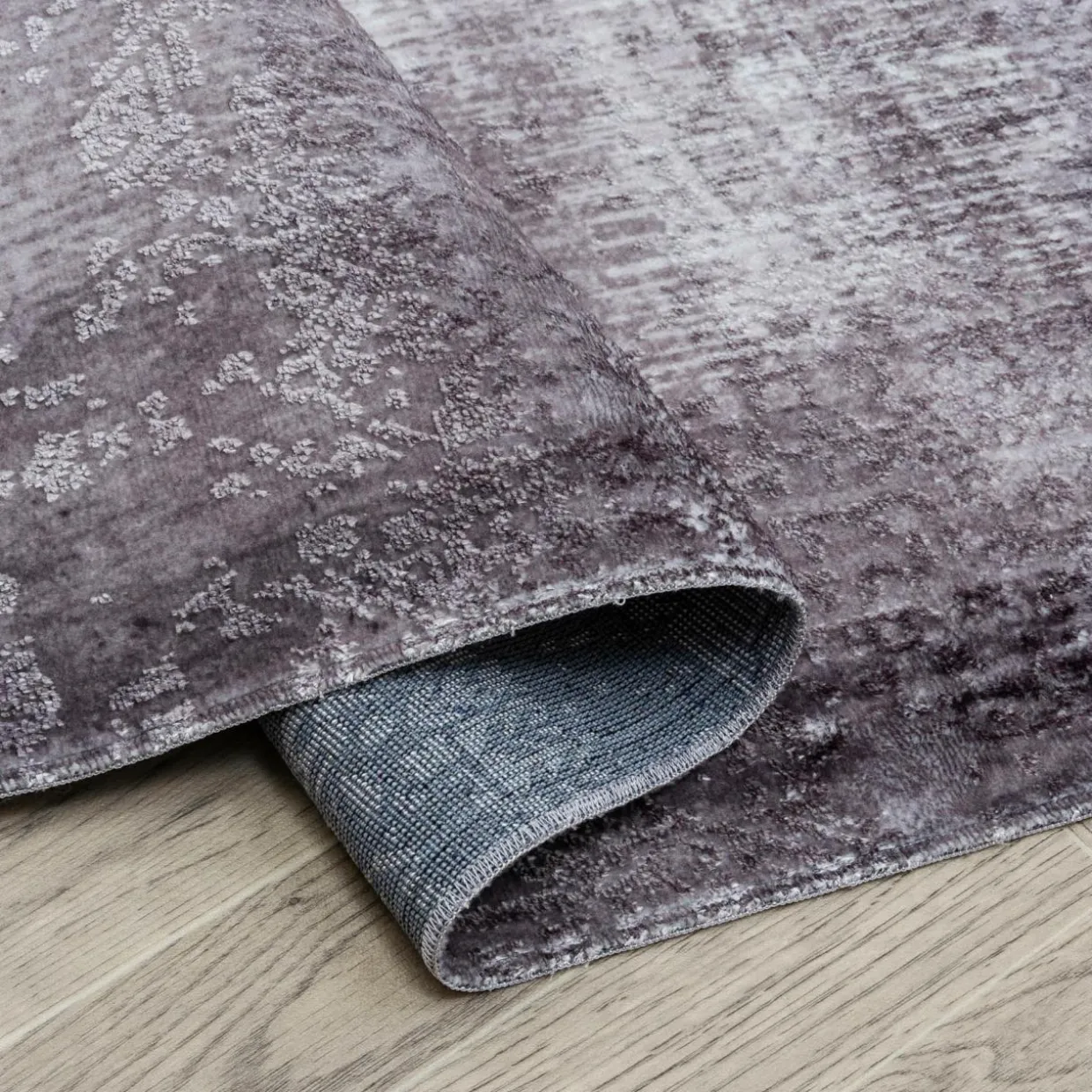 Dywan loftowy z połyskiem taupe STELLA 80x150 cm