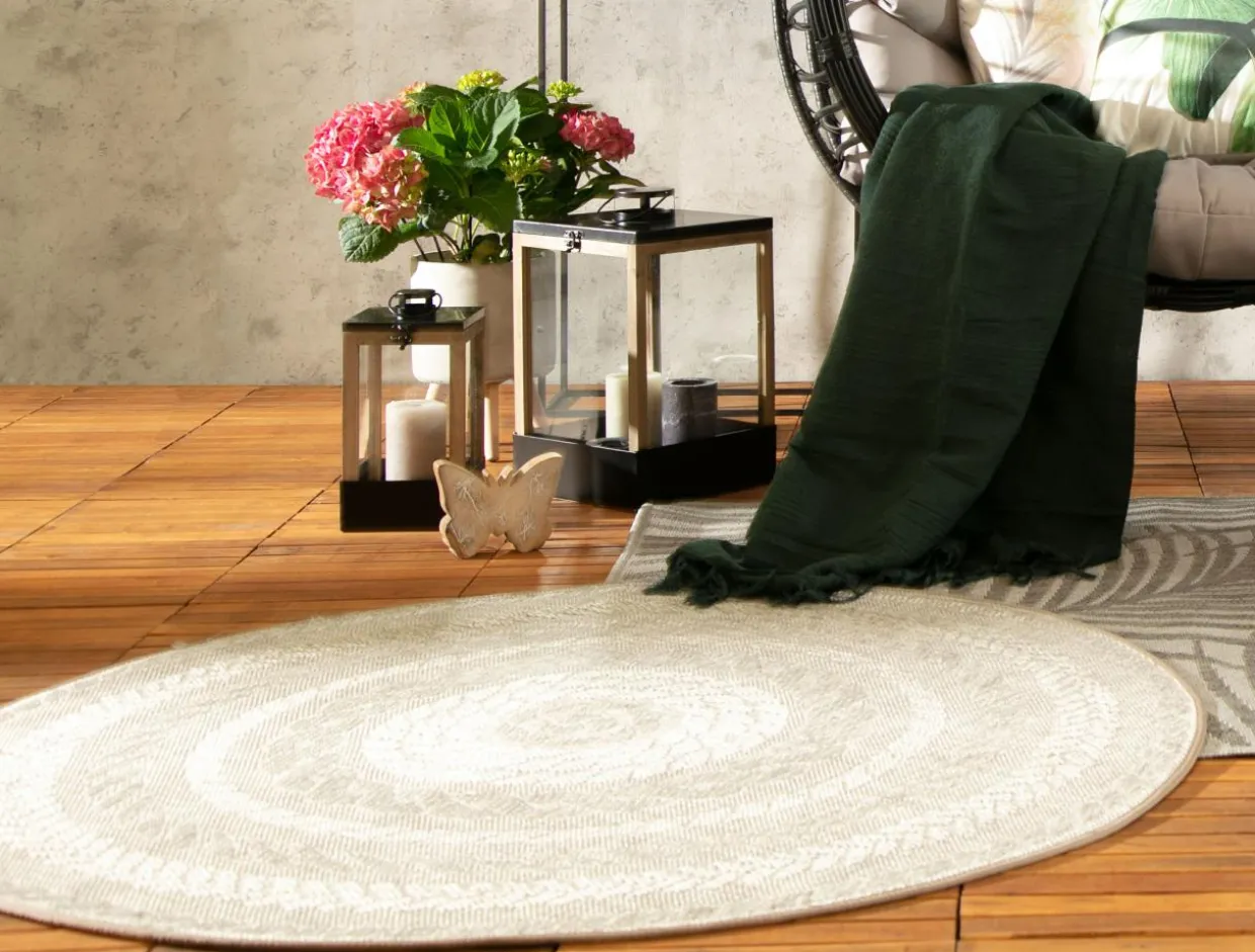 Dywan na zewnątrz okrągły ROUND 120 cm