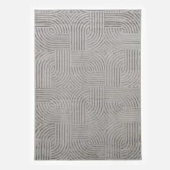 Dywan nowoczesny srebrny SAHARA 200x290 cm
