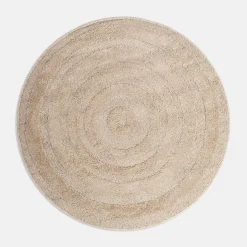 Dywan okrągły beżowy MONTY 120 cm
