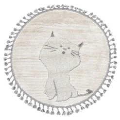 Dywan okrągły kot KINDER 120 cm