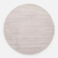 Dywan okrągły kremowy SAHARA 120 cm