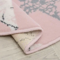 Dywan okrągły różowy GWIAZDY 100 cm