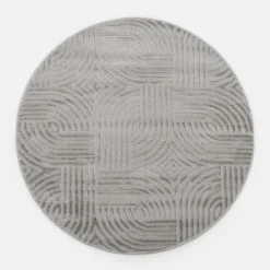 Dywan okrągły srebrny SAHARA 120 cm
