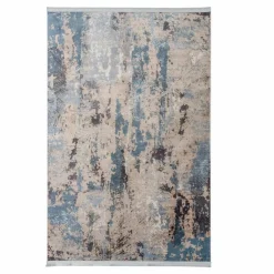 Dywan połyskujący z frędzlami niebieski COSMIC 160x230 cm