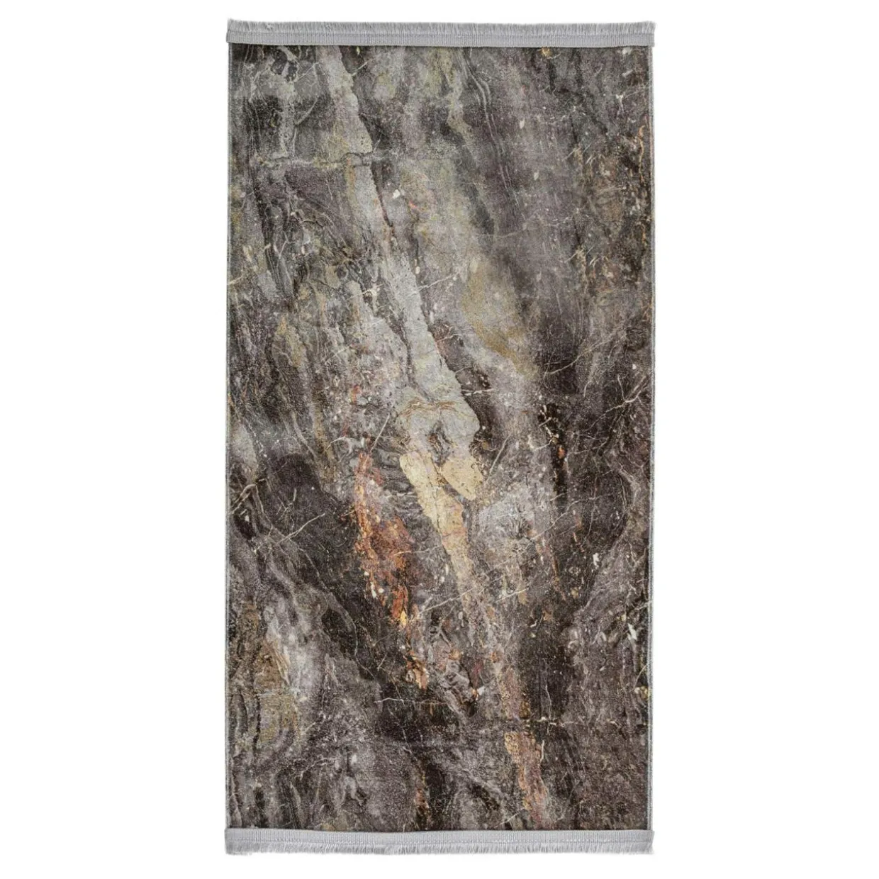 Dywan połyskujący z frędzlami złoty COSMIC 80x150 cm