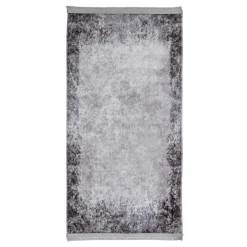 Dywan połyskujący z frędzlami czarny COSMIC 60x100 cm