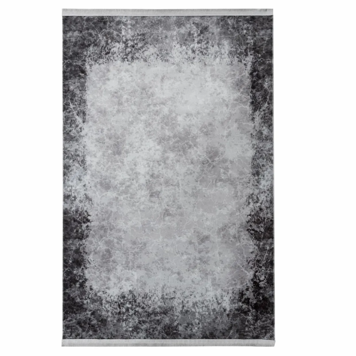 Dywan połyskujący z frędzlami czarny COSMIC 120x170 cm