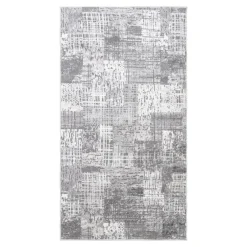 Dywan retro do przedpokoju szary MIRAGE 80x150 cm